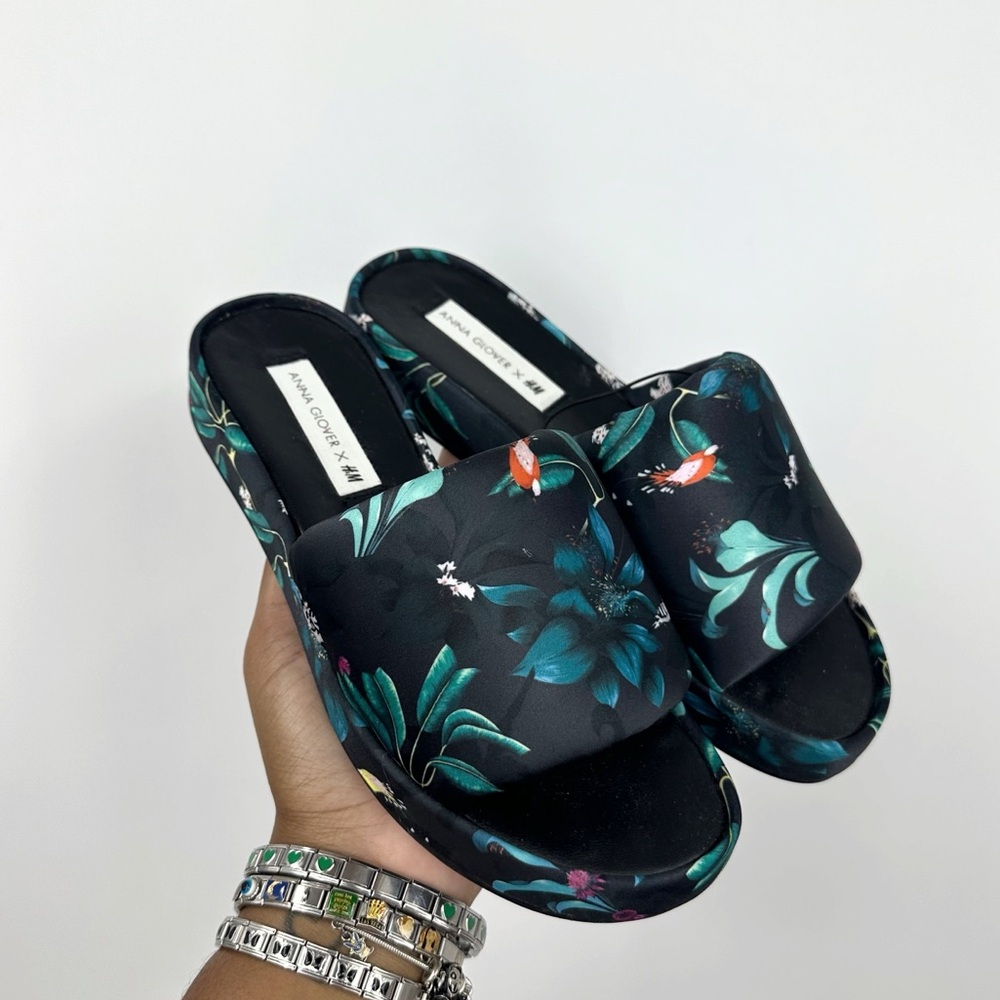 H&M Anna Glover Floral Sandals Size 39 Whimsical Fairycore Grunge